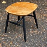 Vintage Scandinavian stool for Asko in solid wood