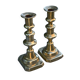 Two modern brass candlesticks