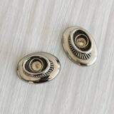 Pair of antique metal candlesticks