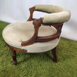 Old green velvet empire chair