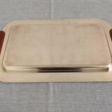 PM Italy brass and bakelite trays and bowl, 1960s-70s