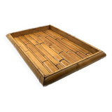 Plateau en bambou, Italie années 1970