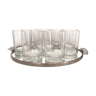Set of 9 water glasses, whisky straight H8,5cm