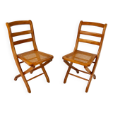 Set of 2 French Folding Chairs by Grange, 1960s