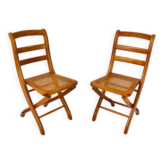 Ensemble de 2 chaises pliantes françaises par Grange, 1960