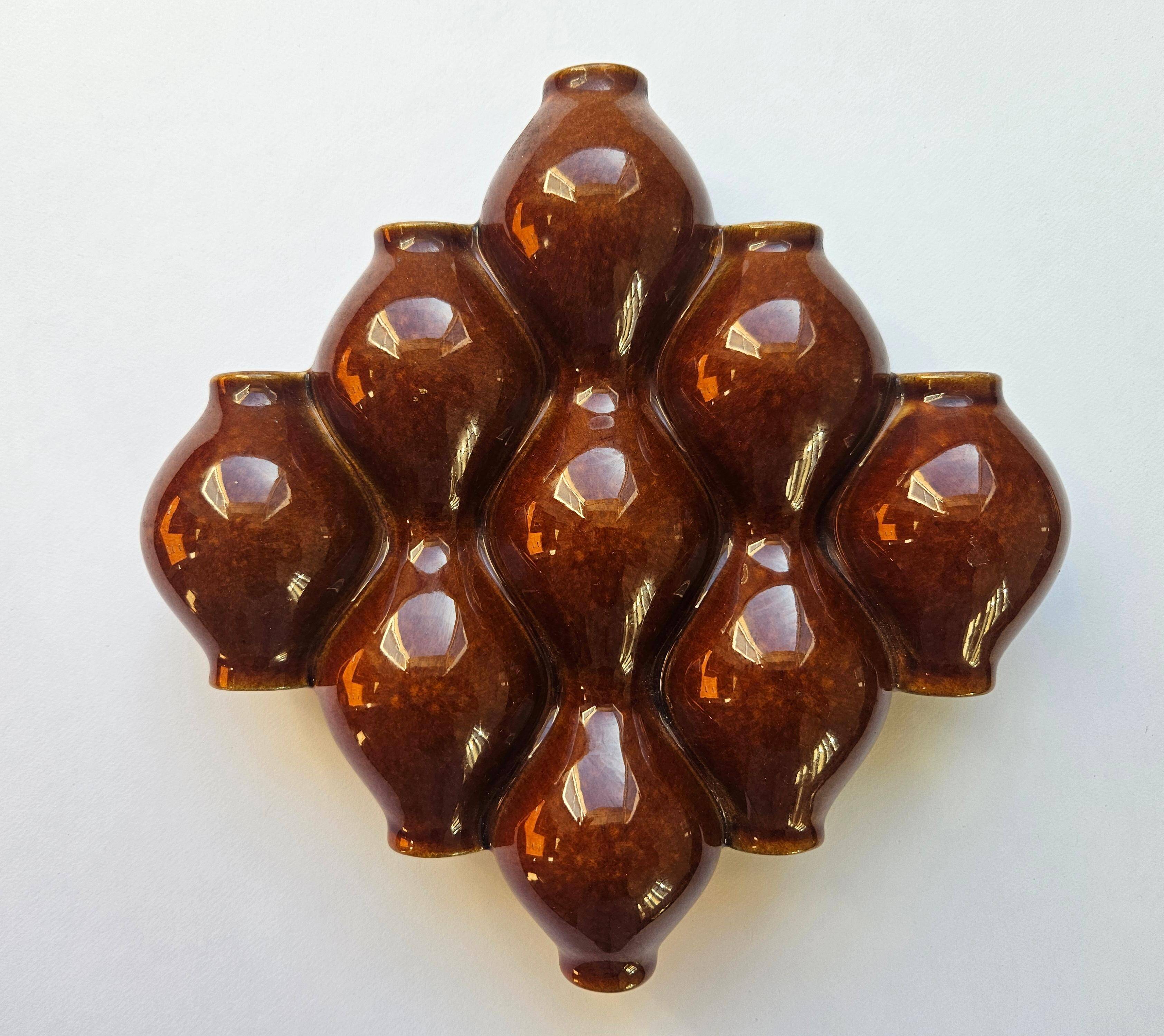 Rare Midcentury wall vase in ceramic, 1970s