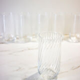 6 high ridged glasses