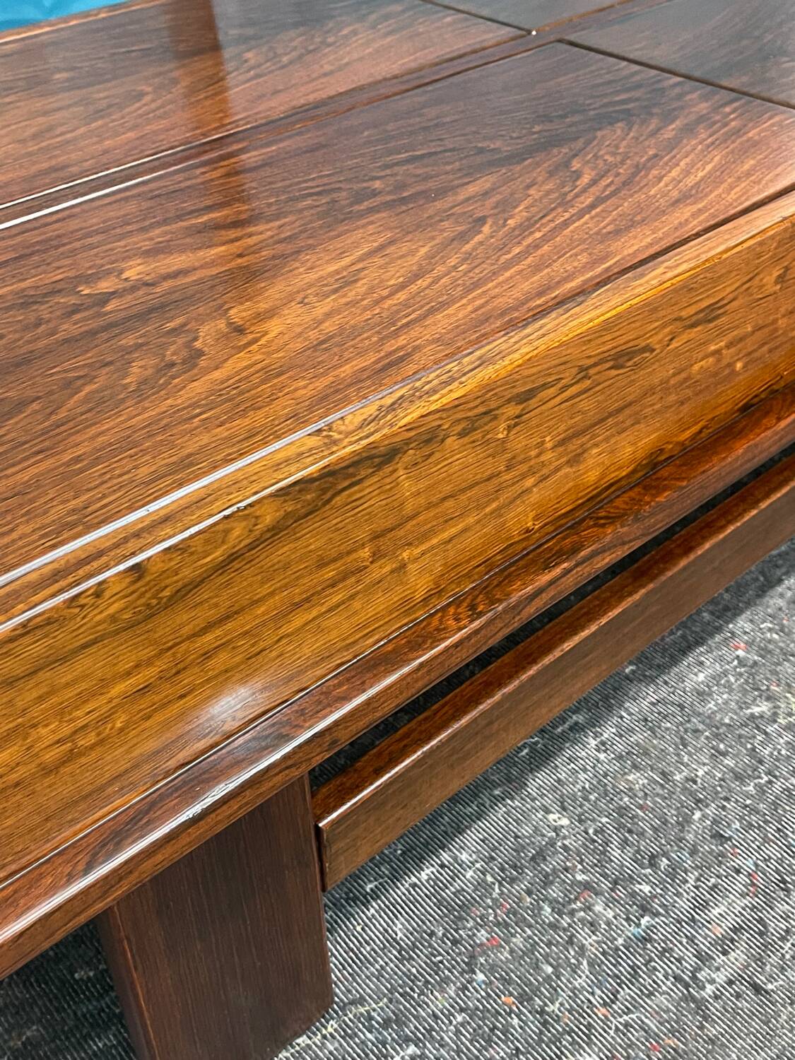 Michelucci Giovanni coffee table, Italian design, rosewood