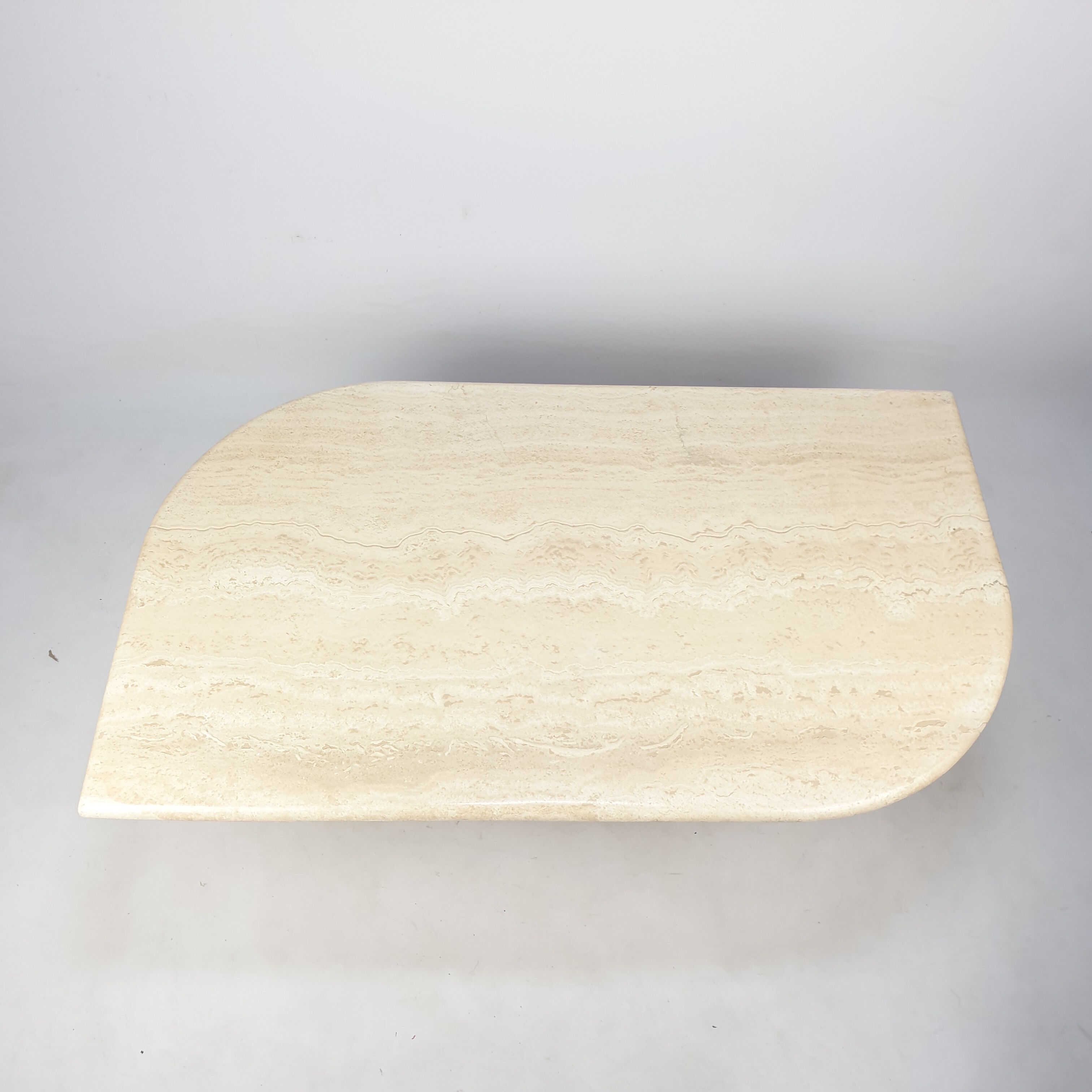 Mid-Century Italian Travertine Coffee Table, 1980s