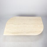 Mid-Century Italian Travertine Coffee Table, 1980s