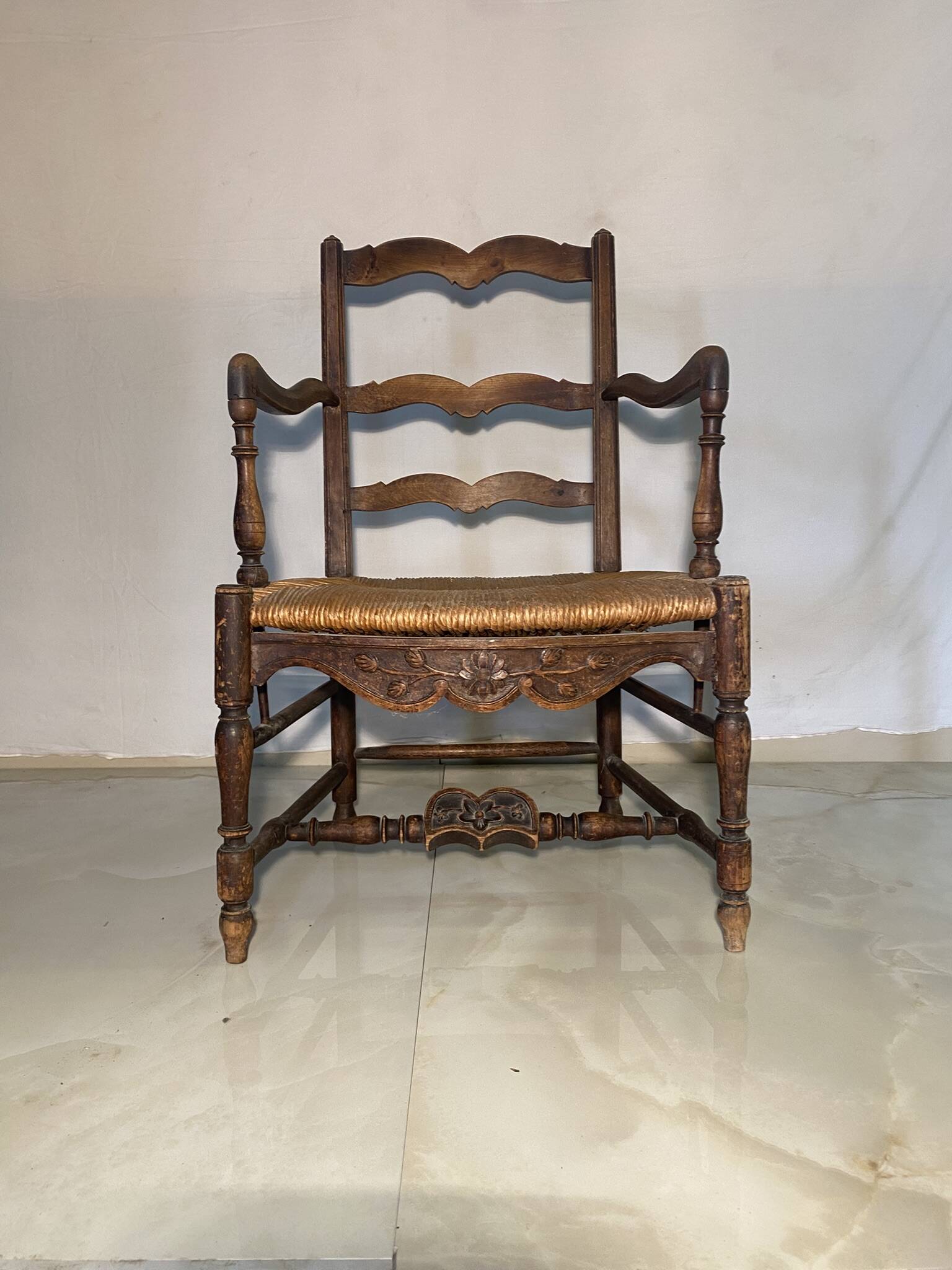 Provençal straw armchair - 17th century