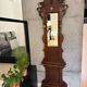 Antique oak carved coat stand, mirror and umbrella stand — late 19th century