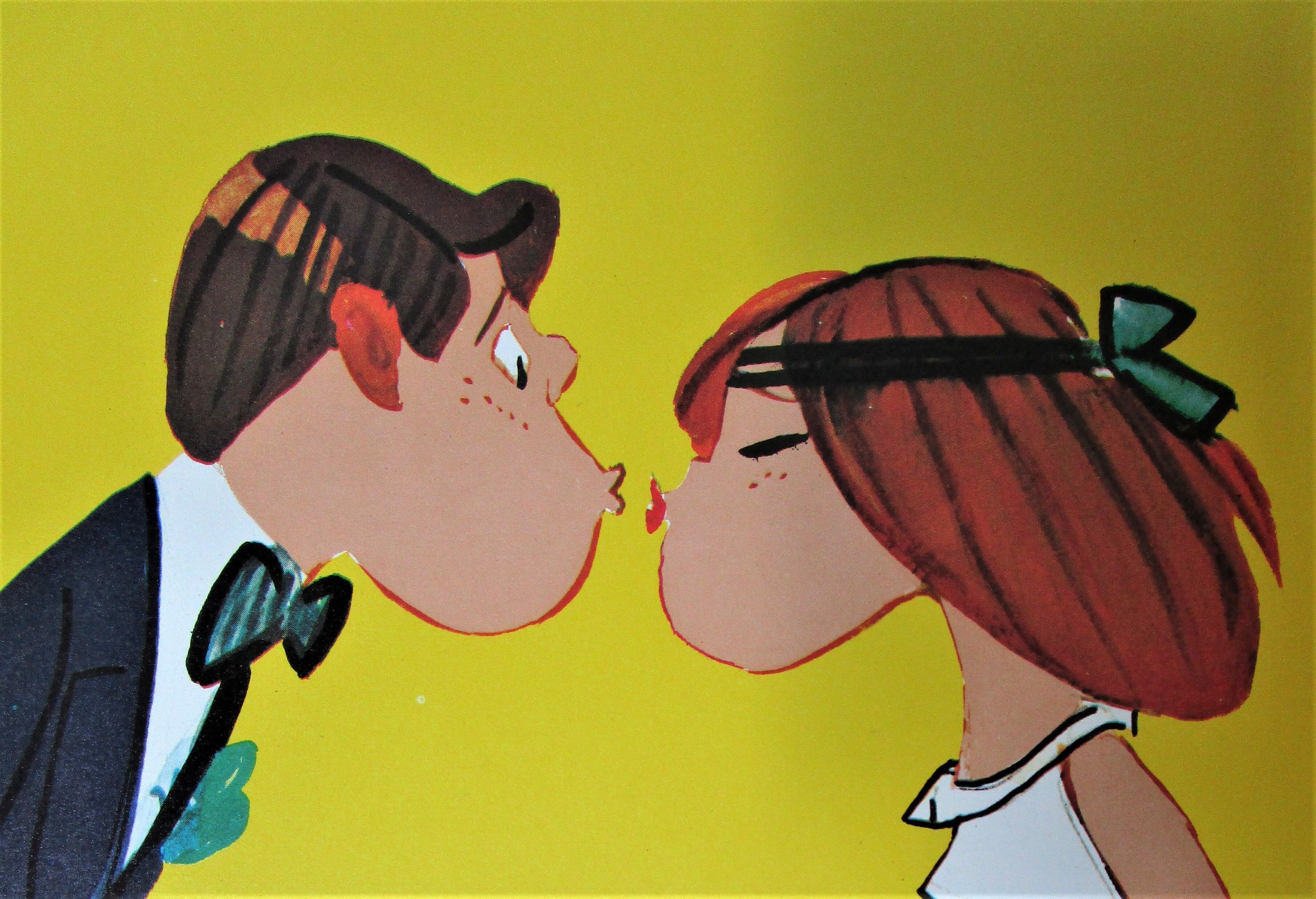 Kiraz poster Valentine's National Lottery vintage 70/80s