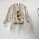 Pair of Italian wall lights Hollywood Regency with pendants and drops.