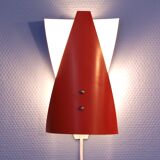 Ensemble de 2 appliques rouge et jaune années 60