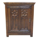 Antiqie Gothic carved oak cabinet, 1860