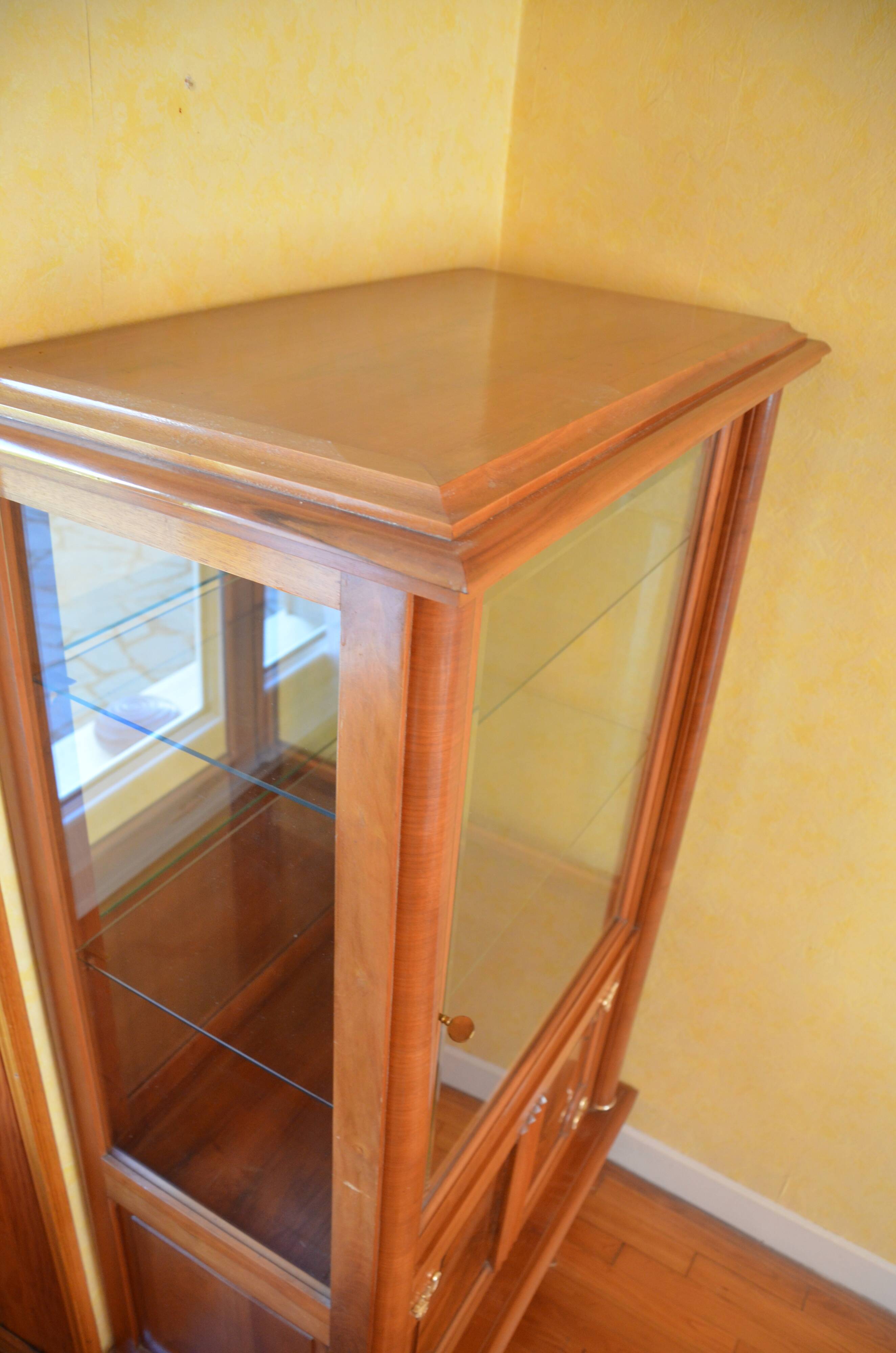 60s silver display cabinet