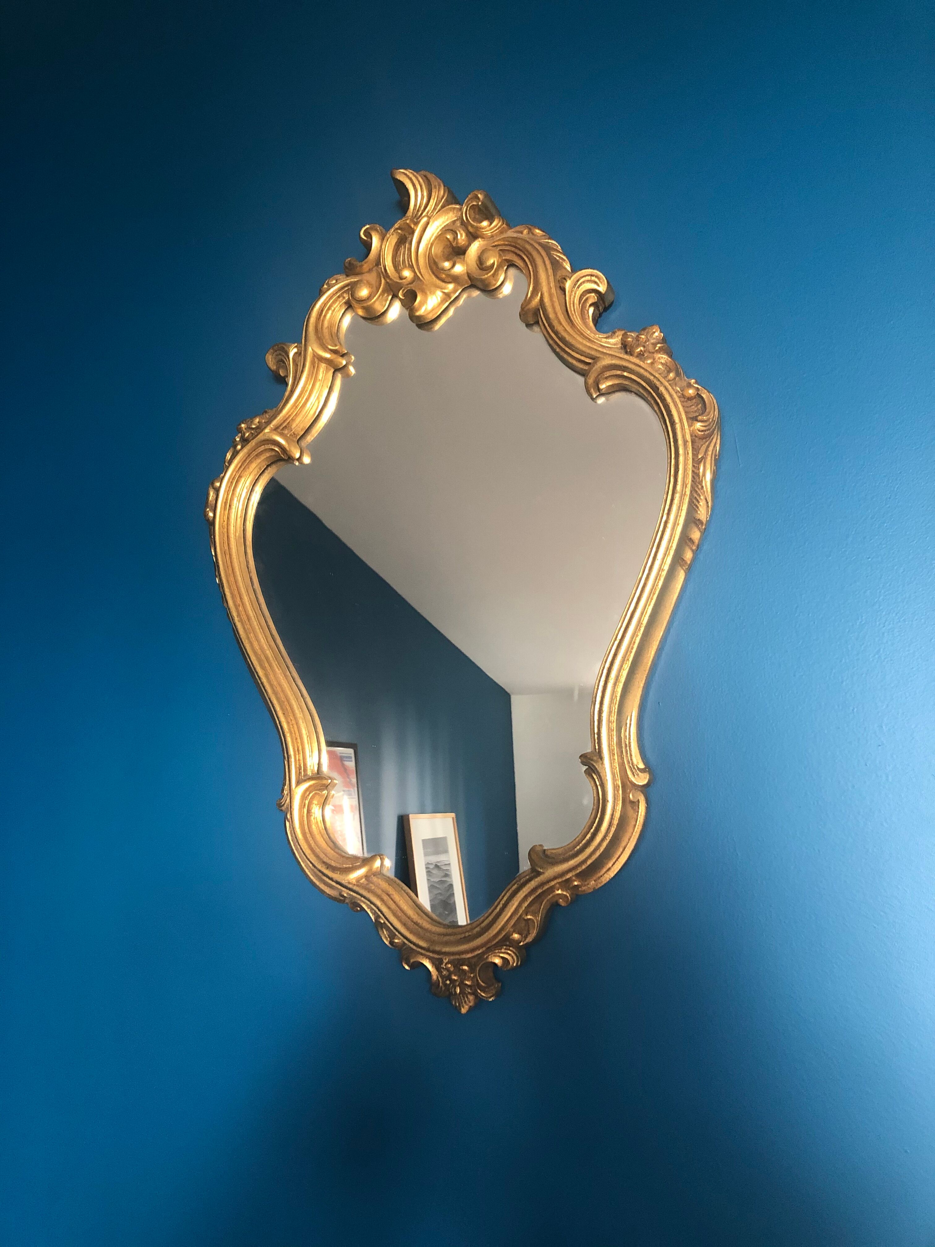 Golden baroque mirror - 62x42cm
