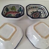 4 glazed earthenware bowls