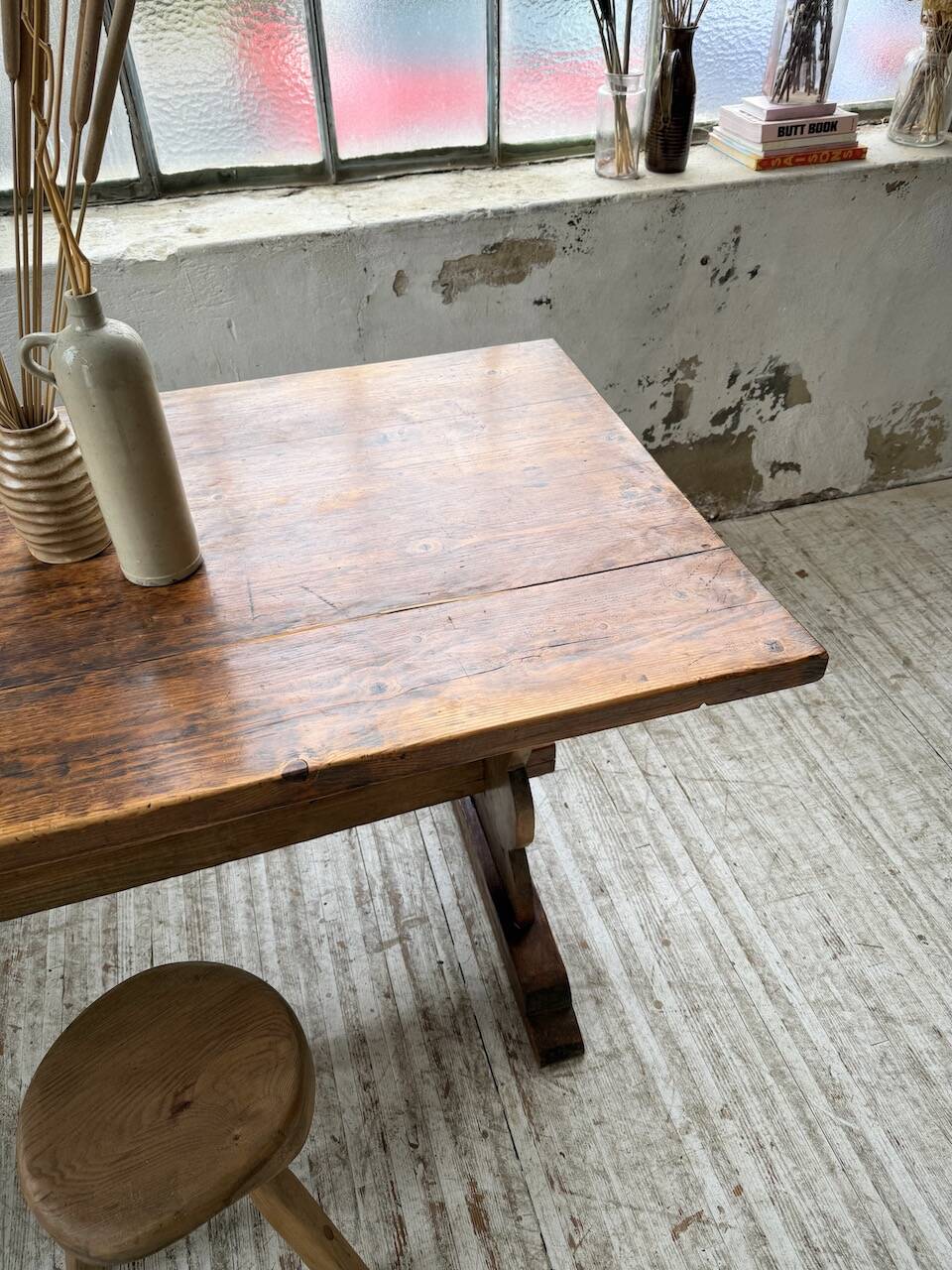 Monastery-style farmhouse table, pine, 210cm