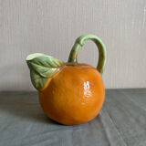 Pichet en barbotine évoquant une orange