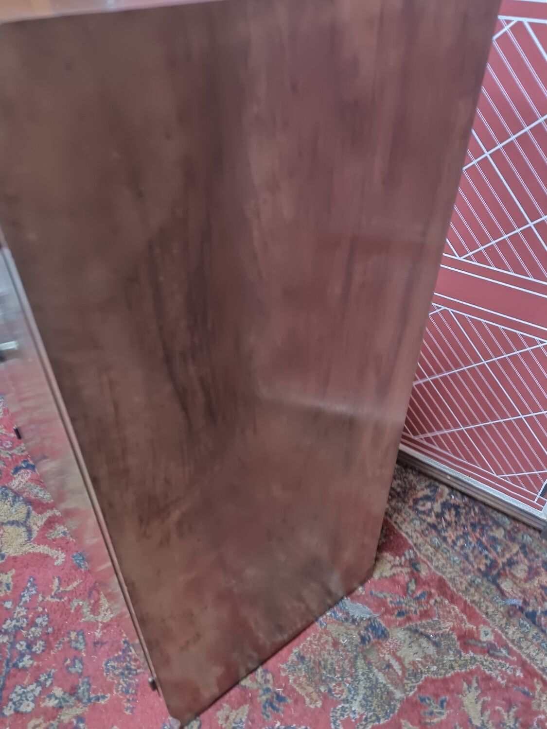 Art deco bar furniture symmetrical walnut veneer