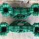 Pair of candlesticks in green ceramic year 50