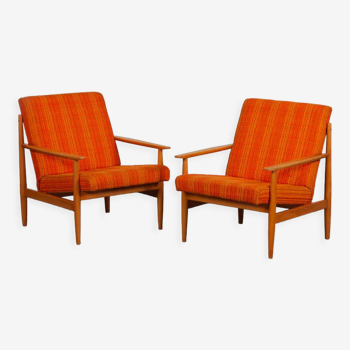 Paire de fauteuils en bois des années 1970