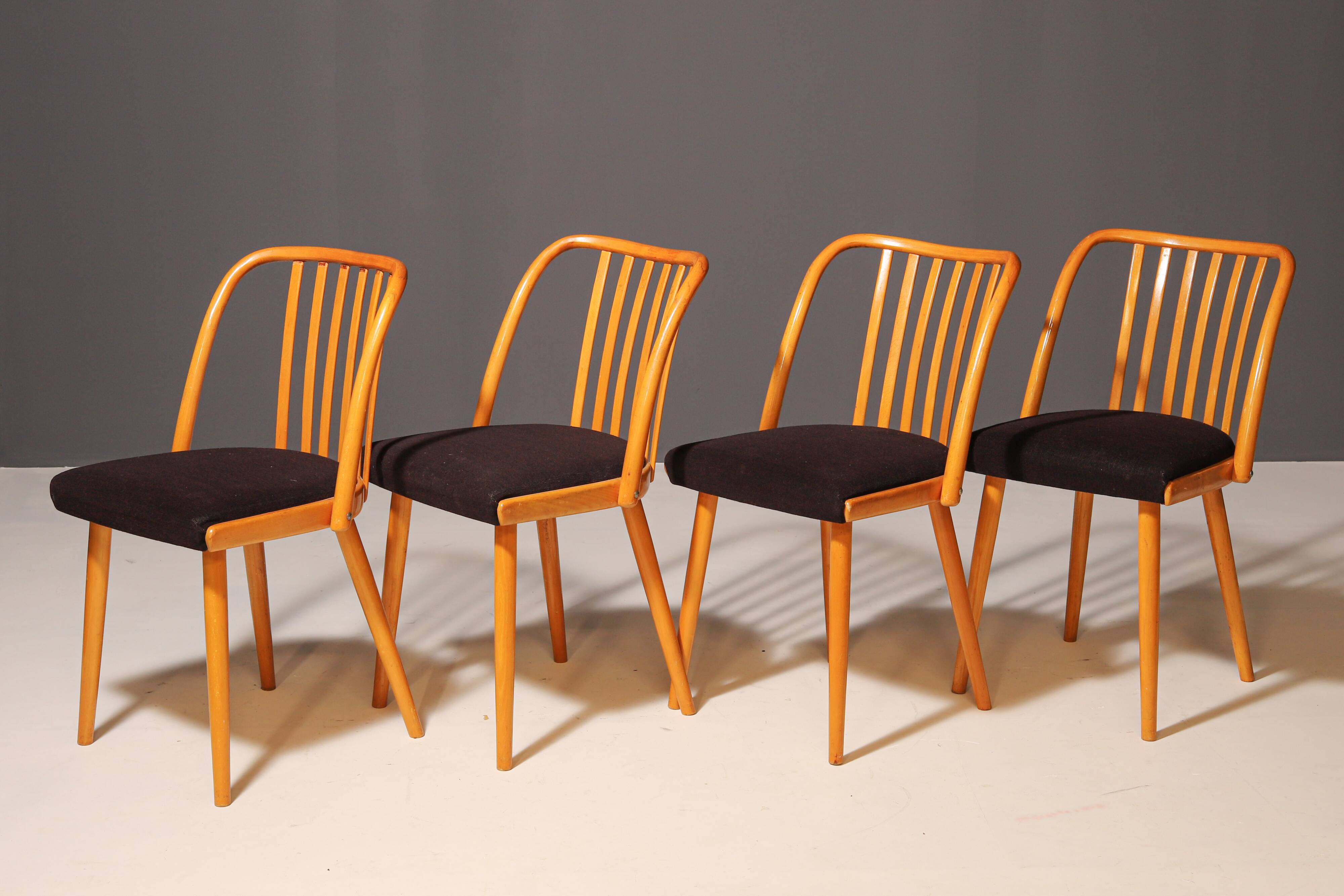 Set of Four Wooden Chairs | Antonín Šuman, 20th Century