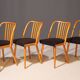 Ensemble de quatre chaises en bois | Antonín Šuman, 20e siècle