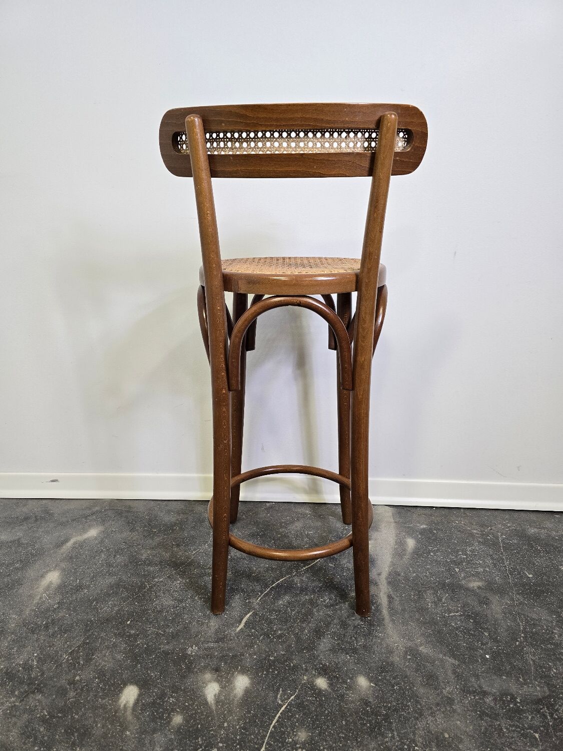 Bentwood Bar Stool with Cane Seat & Back