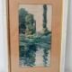 Antique Watercolor Painting Signed J.Richter "Marne a Gournay"