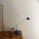 Blue memphis style table lamp