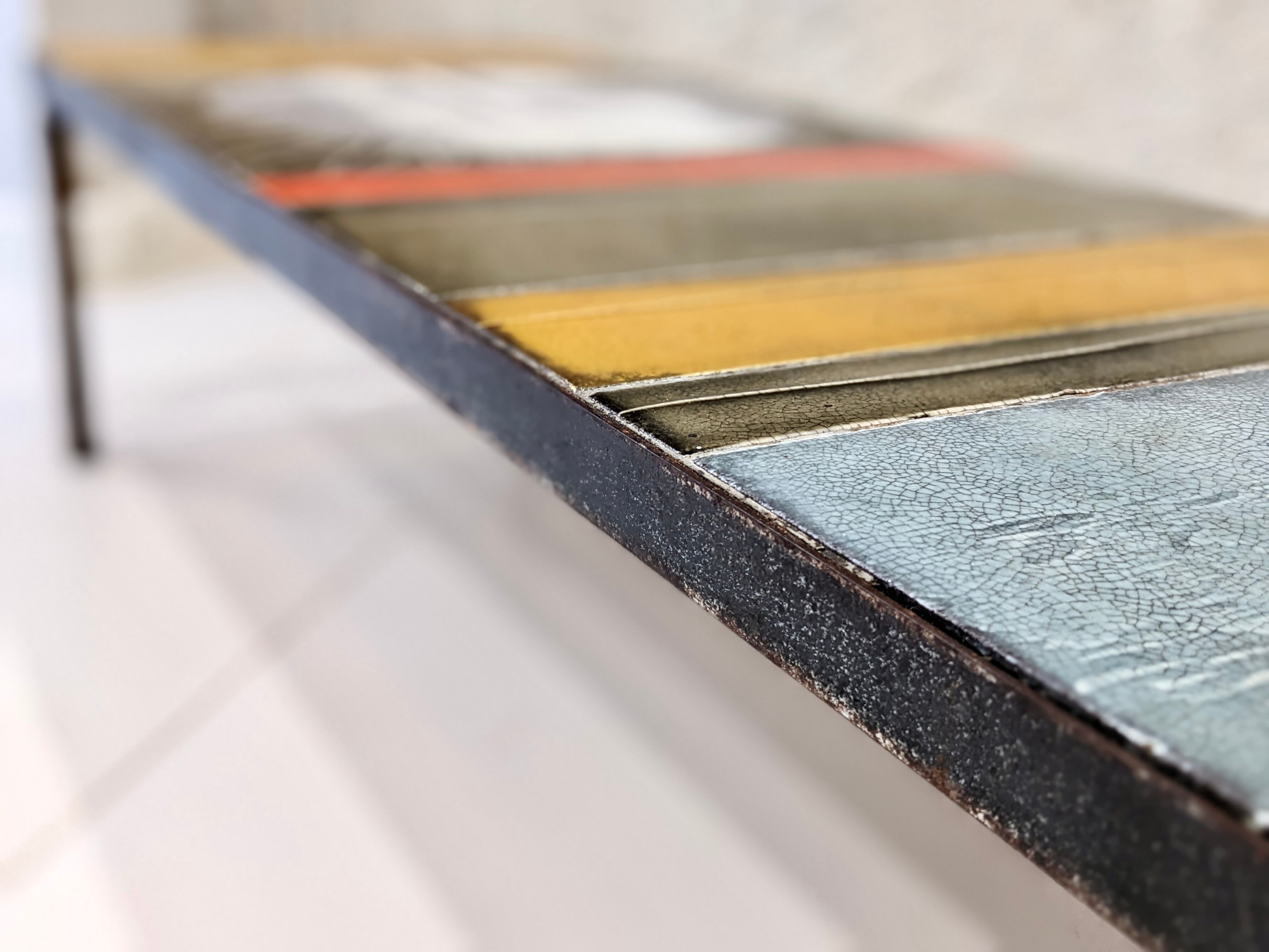 Ceramic coffee table "Sun" by Roger Capron