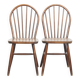 Set of 2 Vintage Wooden Spindle Windsor Chairs from the 1970s