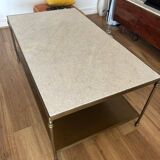 Table basse marbre et laiton