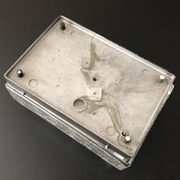 Rectangular embossed glass wall lamp from Limburg, Germany 1970