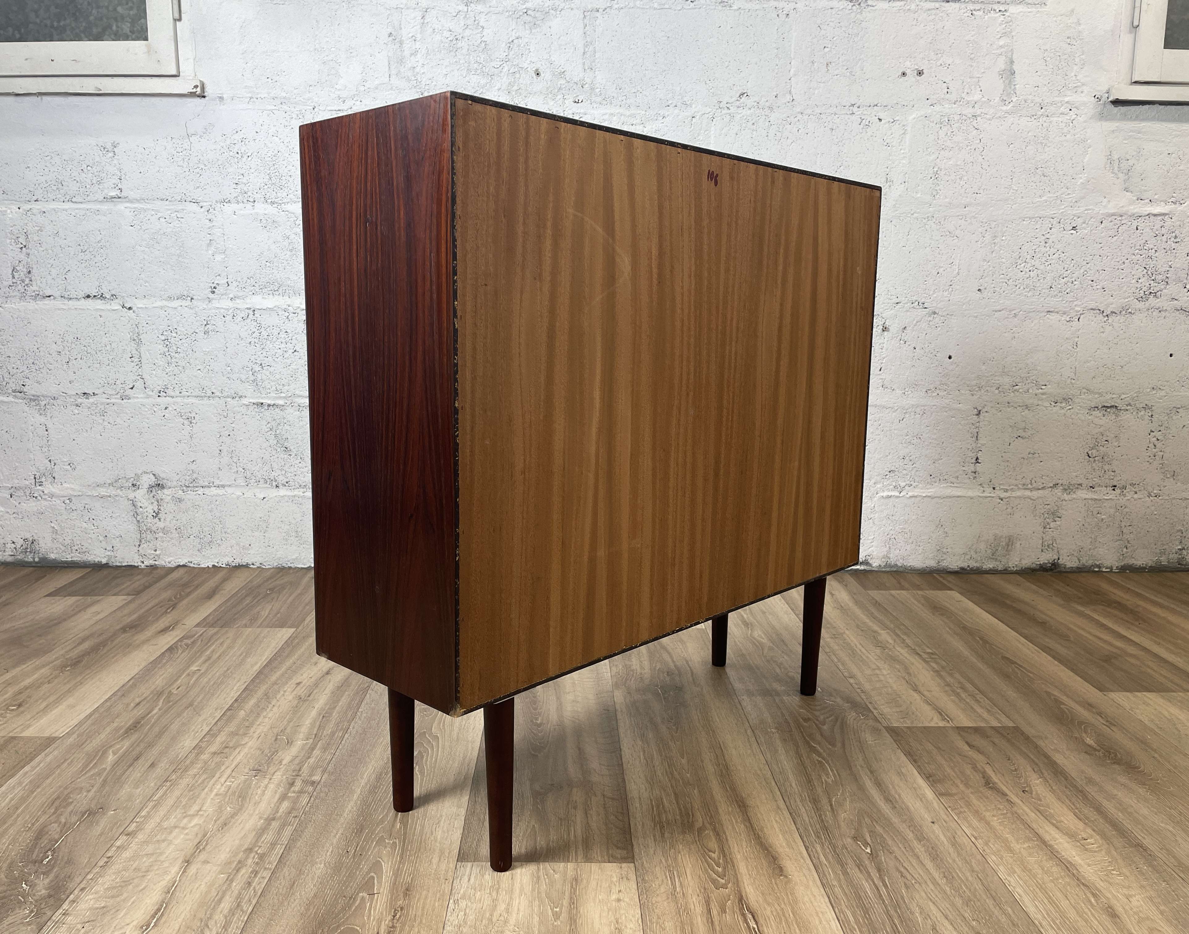 Vintage Scandinavian rosewood sideboard bookcase by Horsens Møbelfabrik, 60s