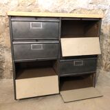 Ronéo furniture with industrial metal wood valves