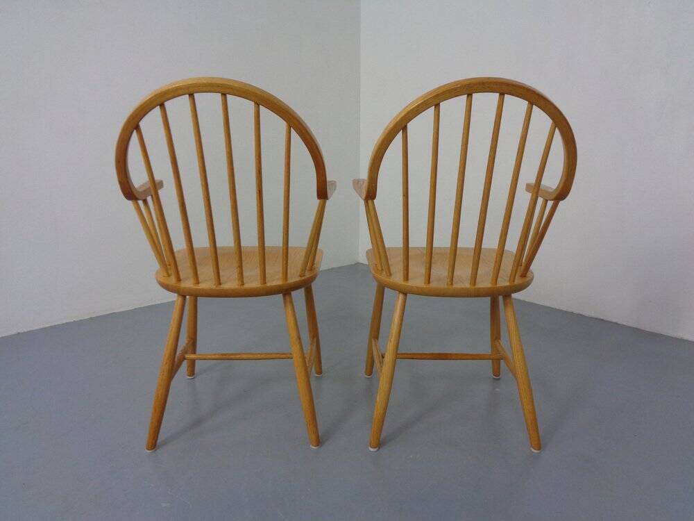 Set of oak armchairs by Erik Ole Jørgensen for Tarm Stole Møbelfabrik.