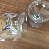 3 coupes champagne en cristal