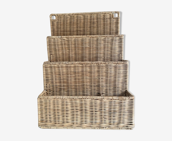 Rattan organizer 1960s