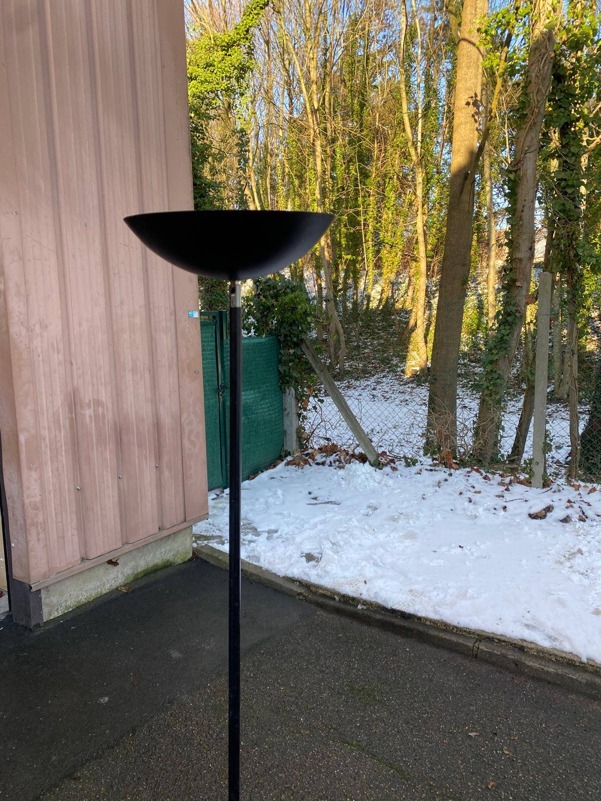 Lampadaire vintage noir coupole Belgique