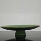 Vintage 50s-60s dish in green enamelled terracotta