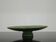 Vintage 50s-60s dish in green enamelled terracotta