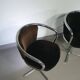 3 x mid-century tube frame chairs (swivel) corduroy upholstery
