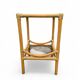 Table d'appoint en bambou et plateaux en verre