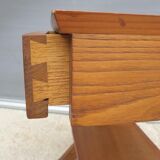 Vintage retro bedside table compass foot