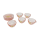 Set of 6 coffee cups and saucers Arcoroc Rosaline