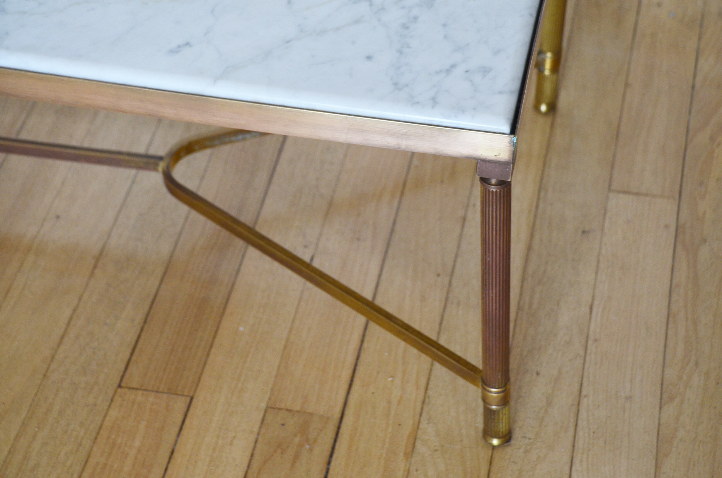Brass marble coffee table from the 60's in the neoclassical style